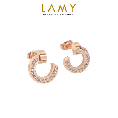 Khuyên tai nữ LAMY Agrafe Sparkle Earrings Rose Gold 3004