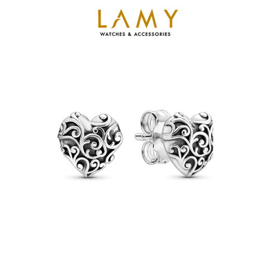 Khuyên tai bạc nữ LAMY Silver Heart Shaped Earrings 3006 - Khuyên tai bạc cao cấp S925 ALE