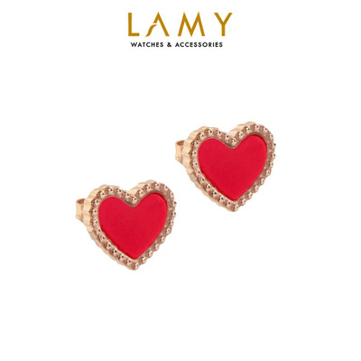 Khuyên tai nữ LAMY Ari Heart Red Earrings 3003