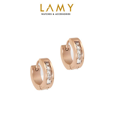 Khuyên tai nữ LAMY Diamond Buckle Earrings 3014RG