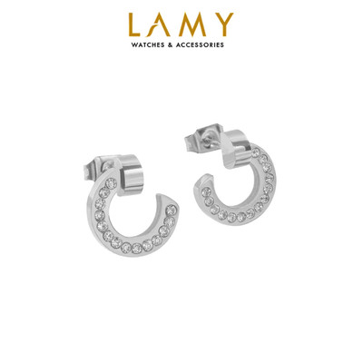 Khuyên tai nữ LAMY Agrafe Sparkle Earrings Silver 3004