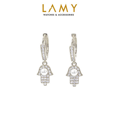 Khuyên tai nữ LAMY Lucky Hand Earrings Silver 3298