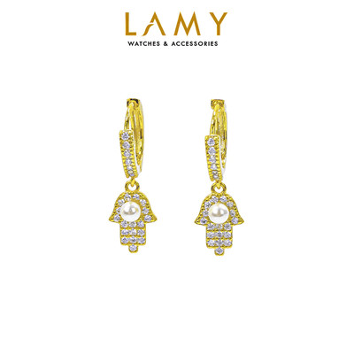 Khuyên tai nữ LAMY Lucky Hand Earrings Gold 3298