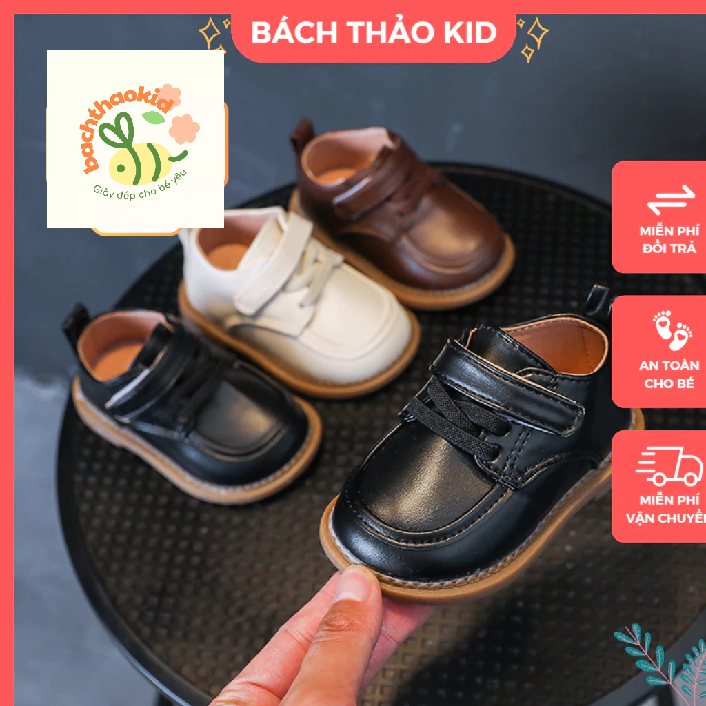 Giày lười bé trai, giày tây trẻ em oxford da kiểu dáng công tử cho bé trai tập đi đế mềm êm chân size 0-1-2-3-4 tuổi