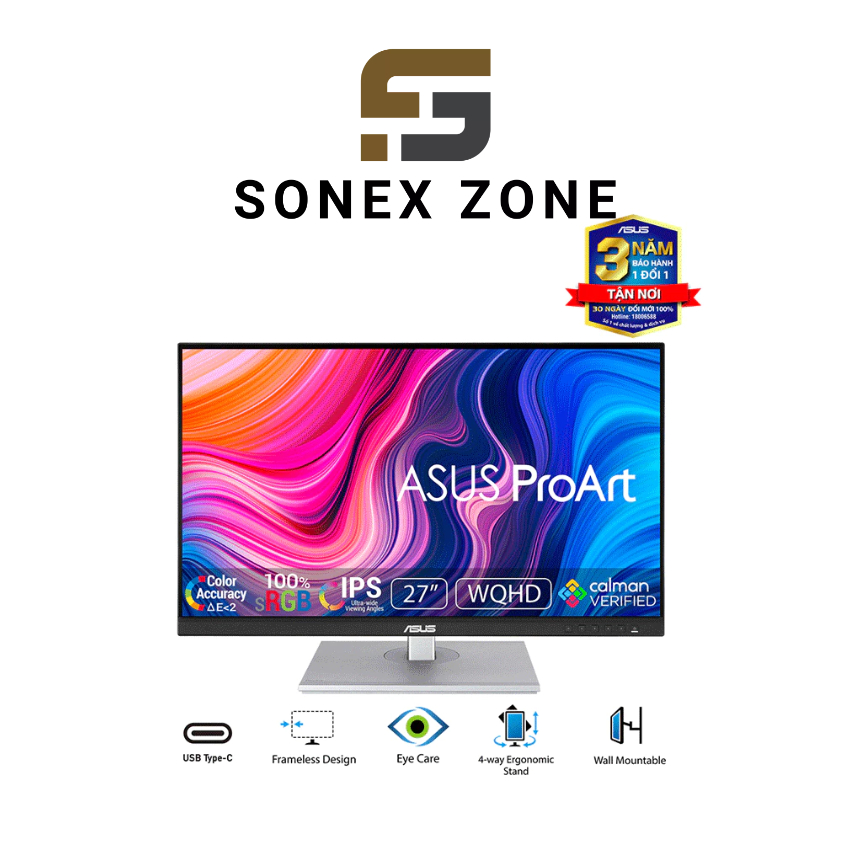 Màn hình ASUS ProArt PA278CV (27 inch/ QHD 2K/ IPS/ 75Hz)