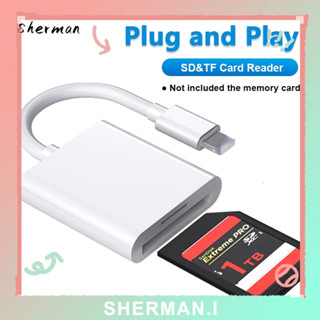 Đầu đọc thẻ nhớ SD TF 2 trong 1 dành cho điện thoại IPh tương thích với tất cả các thiết máy-SN
