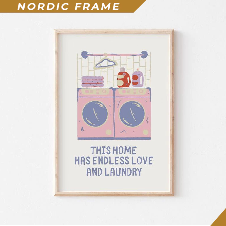 Tranh treo tường, Laundry Room Print, Girly Apartment Wall Art, Laundry Room Decor, Laundromat Poste