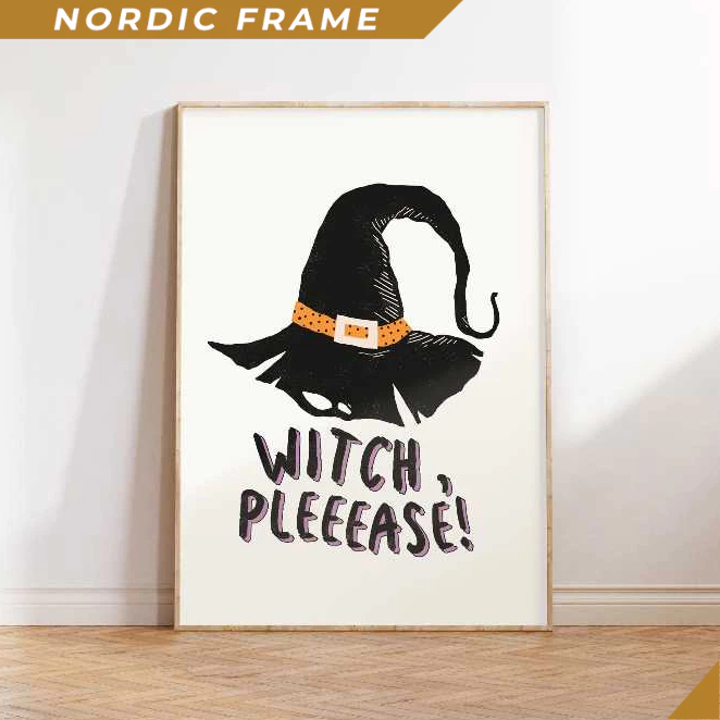 Tranh treo tường, Witch Please, Trendy Halloween Decor, Witchy Decor, Halloween Printables, Retro Wi