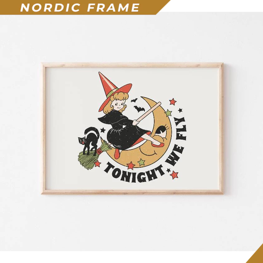 Tranh treo tường, Tonight We Fly, Trendy Halloween Decor, Cute Witchy Decor, Halloween Printables, R