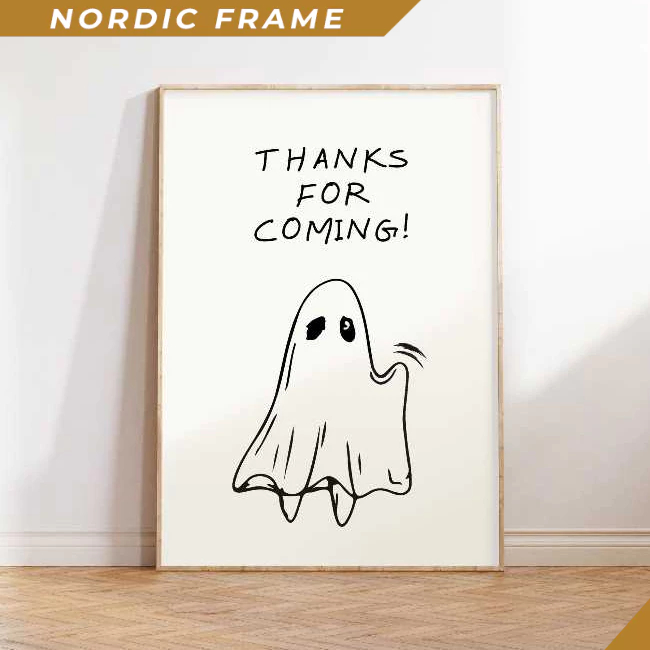 Tranh treo tường, Thanks for Coming Print, Cute Ghost Print, Halloween Prints, Halloween Printables,
