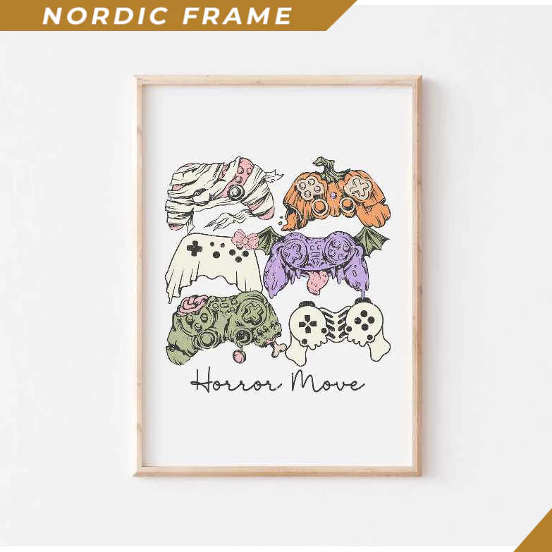 Tranh treo tường, Retro Halloween Gaming Controller, Funny Halloween Print, Halloween Printables, Cu
