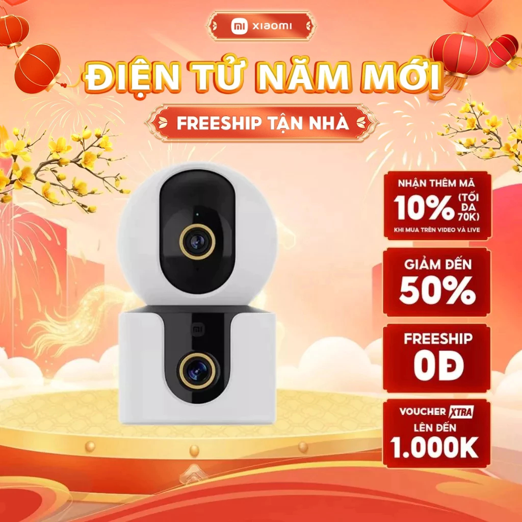 Camera Kép Xiaomi Smart Camera C500 Dual EU - Nhận Diện Thú Cưng - Phát Hiện Tiếng Khóc Em Bé - Phiê