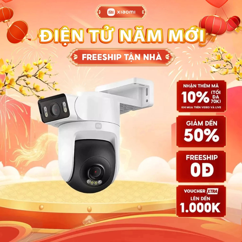 Camera Kép Ngoài Trời Xiaomi Outdoor Camera CW500 Dual EU | 2,5K | 4MP | Ống Kính Kép | Phiên Bản Qu