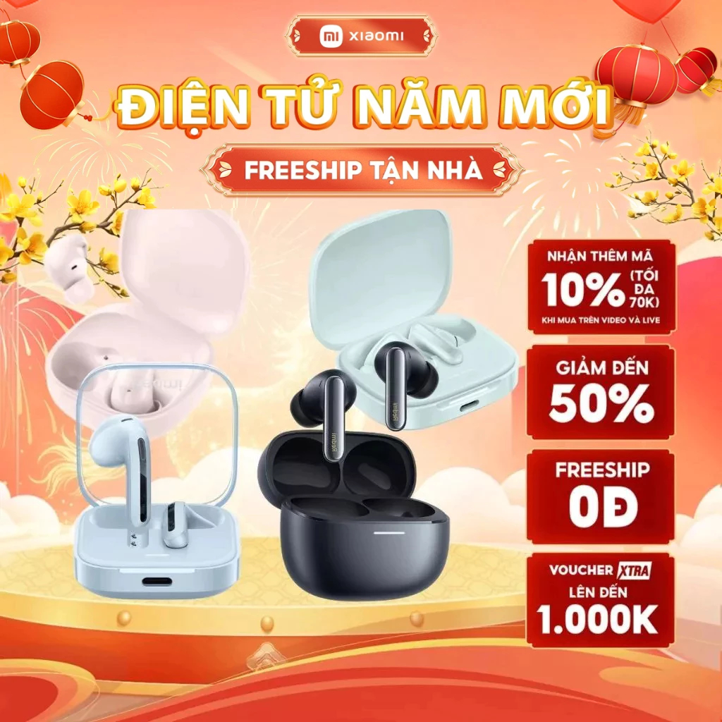 (Tổng hợp) Tai Nghe Bluetooth Xiaomi Redmi Buds 6 Play / Buds 6 Active / Buds 6 / Buds 5 / Buds 5 Pr