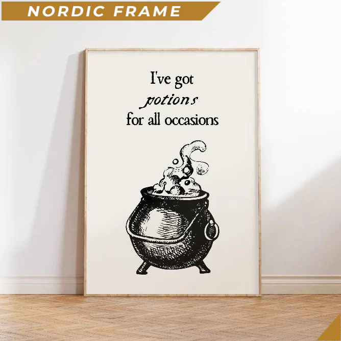 Tranh treo tường, Magic Potions Art, Gothic Decor, Vintage Halloween Prints, Witchy Decor, Halloween