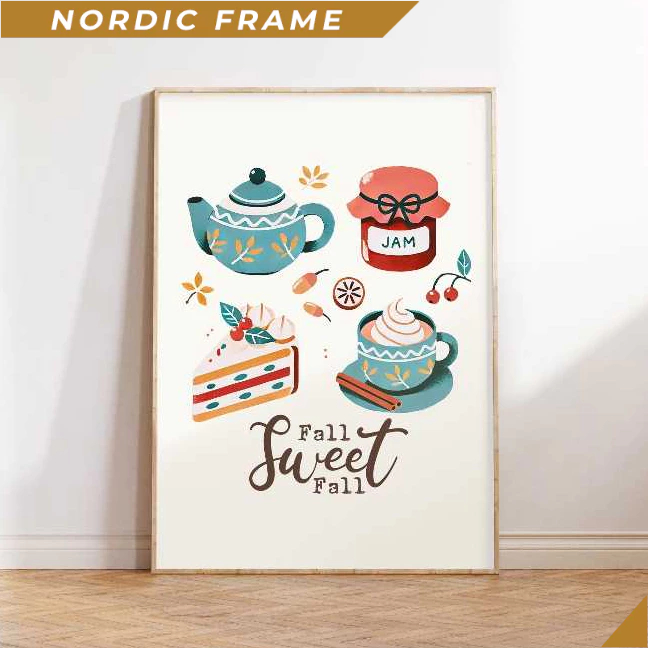 Tranh treo tường, Fall Sweet Fall, Cozy Autumn Printables Wall Art, Neutral Fall Decor, Trendy Autum