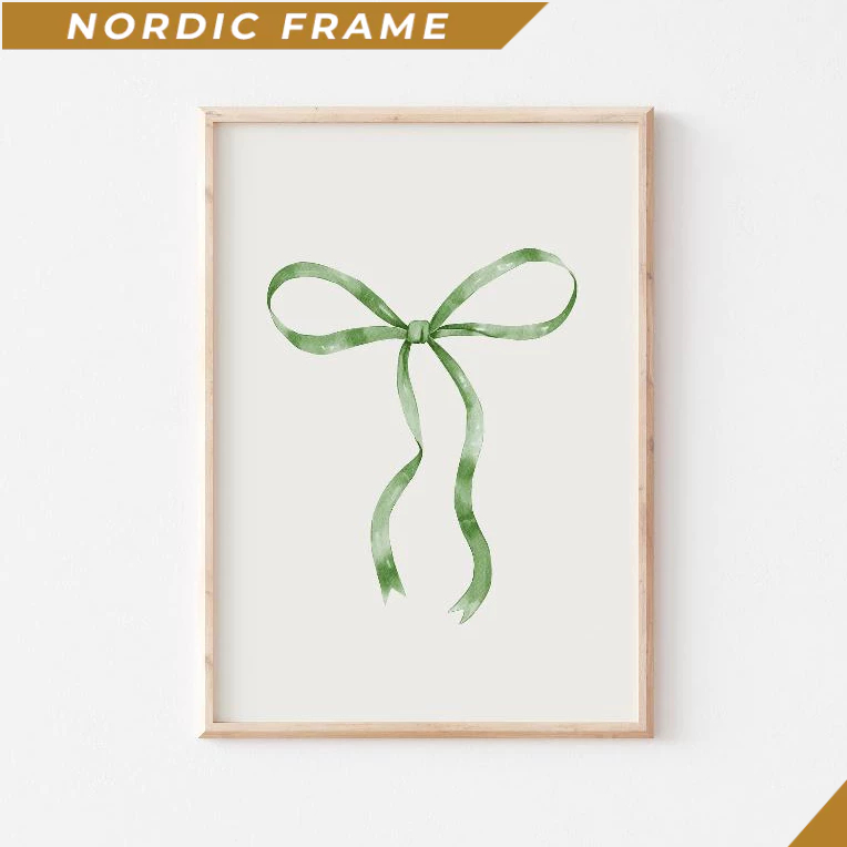 Tranh treo tường, Sage Green Bow Print, Coquette Room Decor, Preppy Girly Poster, Balletcore Wall Ar