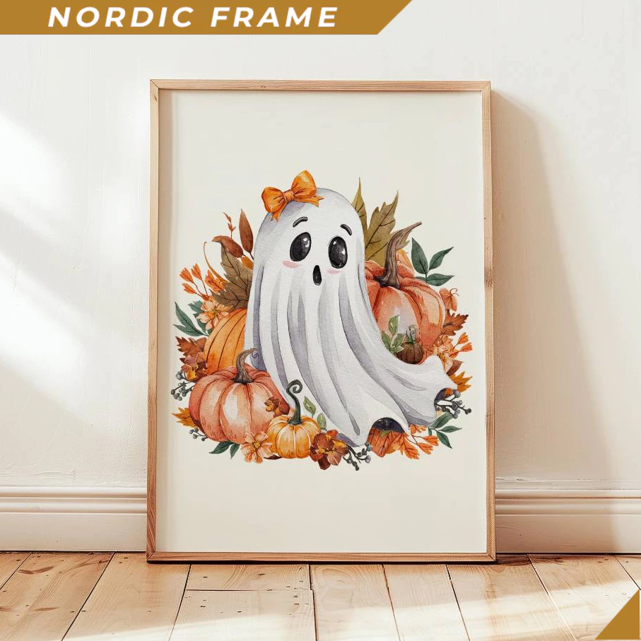 Tranh treo tường, Coquette Ghost Art, Groovy Halloween Decor, Trendy Halloween Printables, Cute Ghos