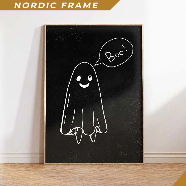 Tranh treo tường, Boo Ghost Print, Halloween Prints, Halloween Printables, Cute Halloween Decor, Cut