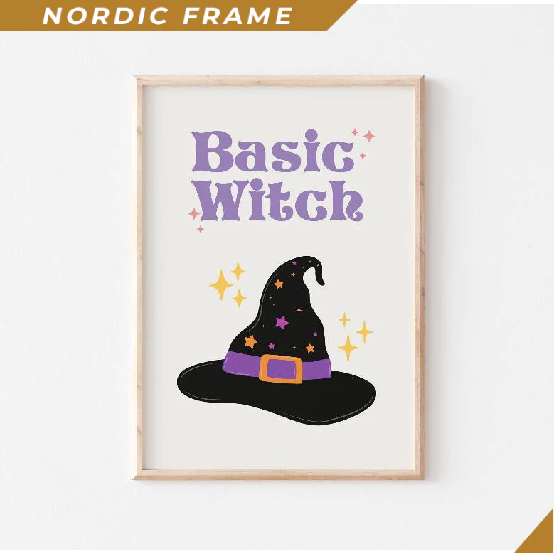 Tranh treo tường, Basic Witch, Groovy Halloween Decor, Cute Witchy Decor, Halloween Printables, Retr