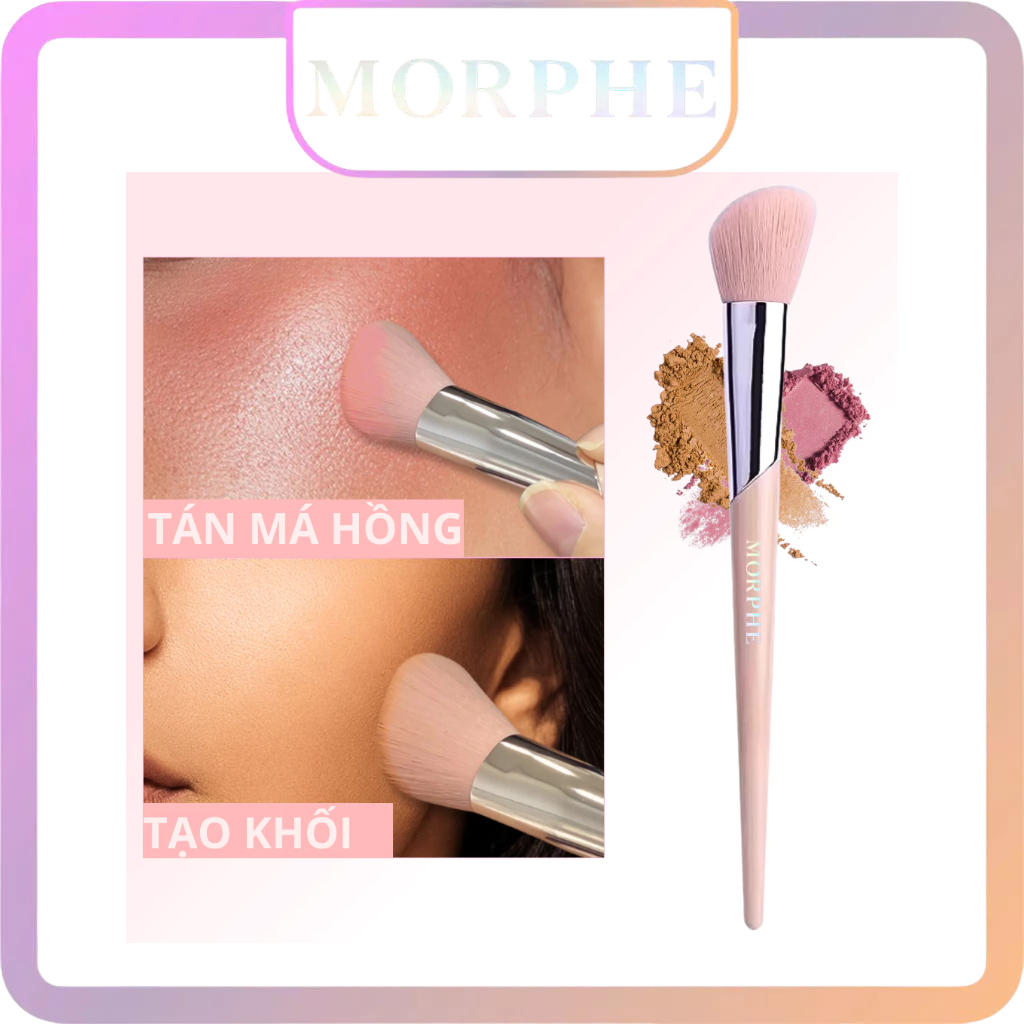 Cọ Tạo Khối – Má Hồng – Highlight Morphe Blush Contour Brush M117 – Đầu Vát Chéo Ôm Mặt
