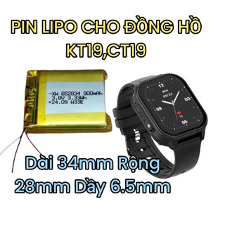 Pin Đồng Hồ Thông Minh Trẻ Em, Wonlex KT19, KT18, KT29, Đồng Hồ Kid, Đồng Hồ Seatracker2, Dung Lượng 900mAh