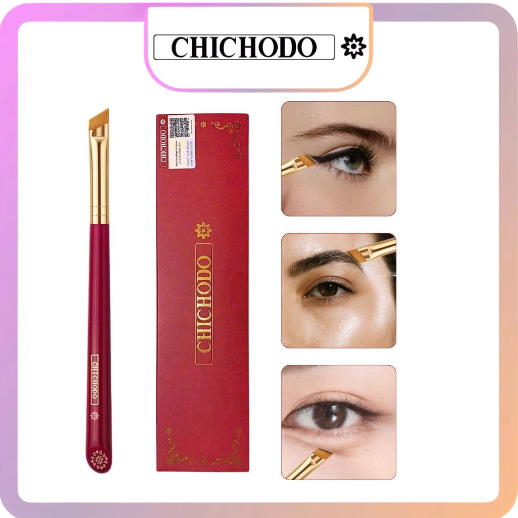 Cọ Kẻ Mắt/Cọ Viền Mắt Phẩy Sợi, Tém Mày Chuẩn Xác CHICHODO Angled Thin Liner/Brow Brush C130
