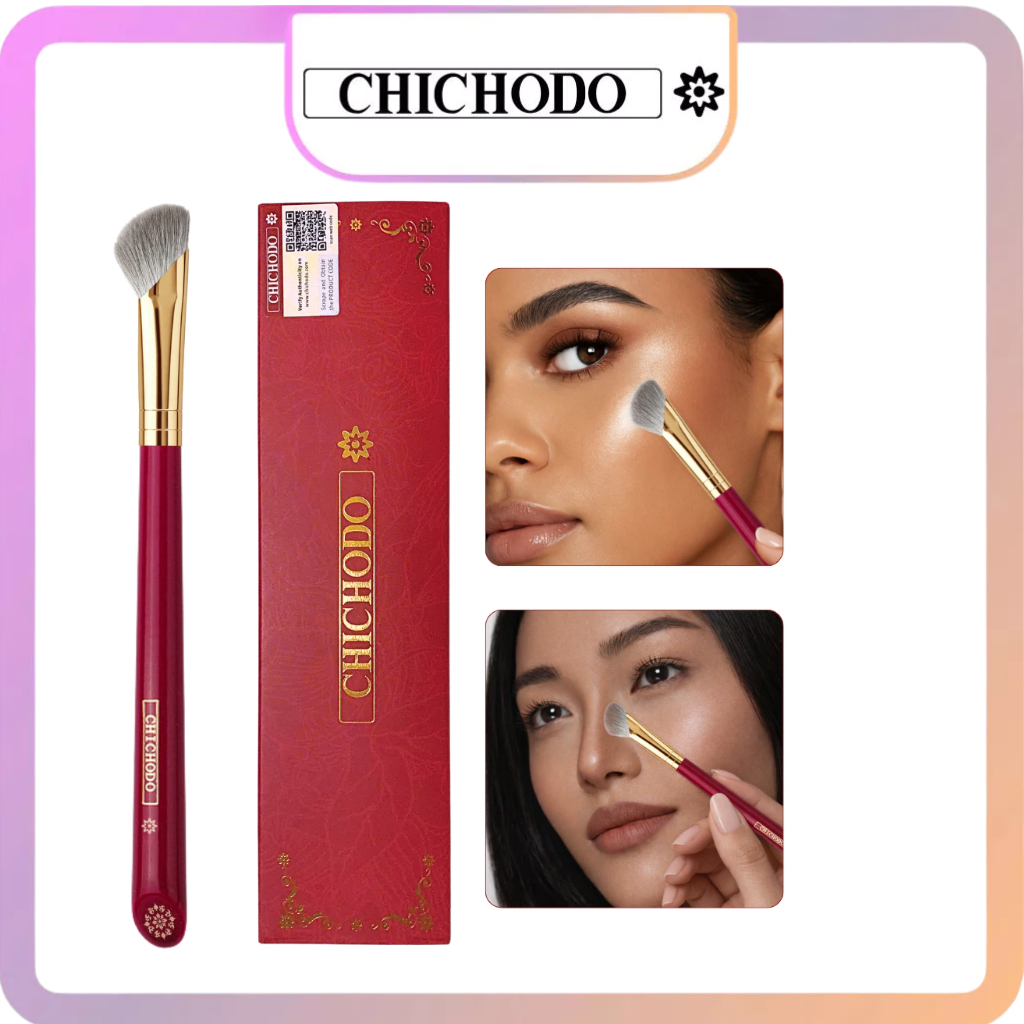 Cọ Đánh Highlight/Khối Mũi/Bắt sáng vùng chữ T CHICHODO Half Fan Highlighter C127