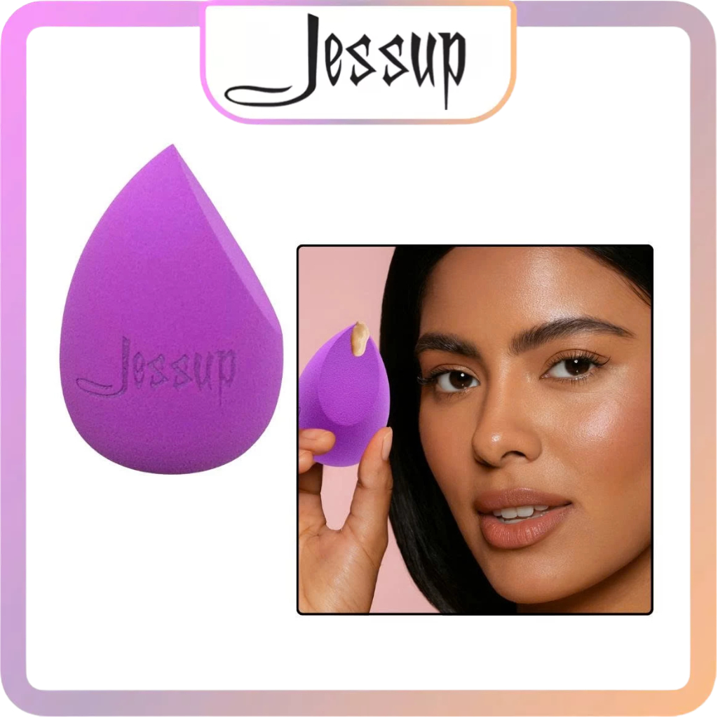 Mút Trang Điểm Tán Nền Màu Tím Vát Xéo Jessup Miracle Foundation Concealer COM04 size vát 1 bên