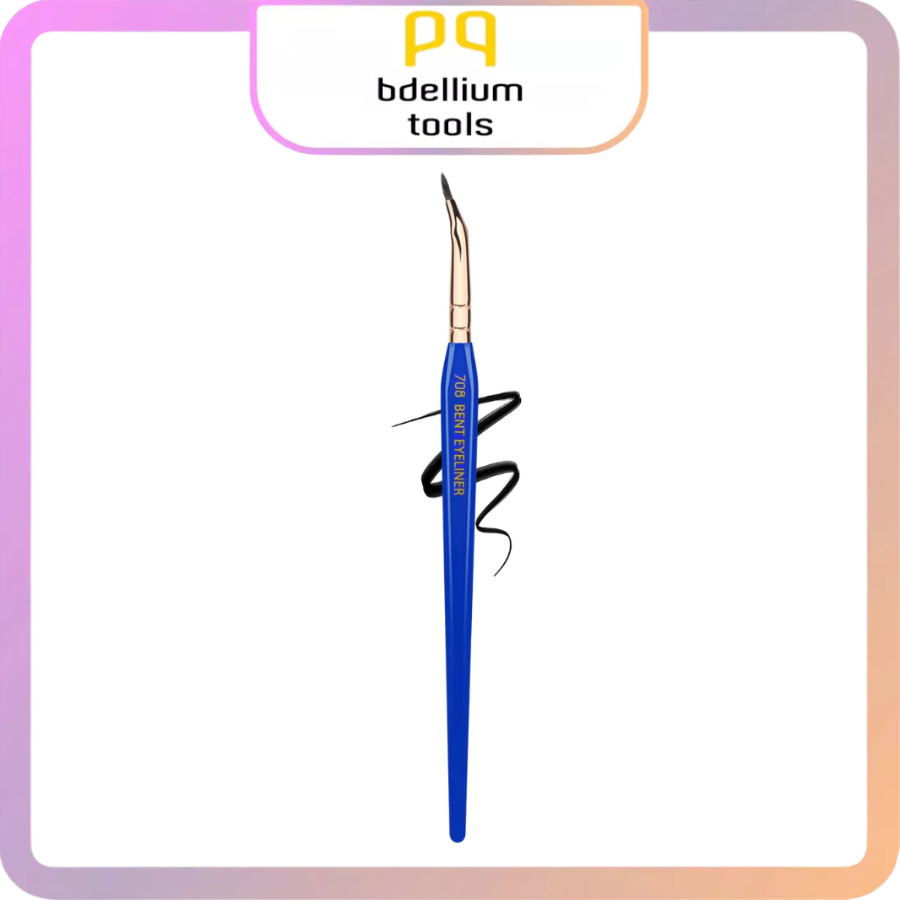 Cọ Kẻ Mắt, Cọ Viền Mắt Đầu Gấp Dễ Vẽ Bdellium Tools Bent Eyeliner B708
