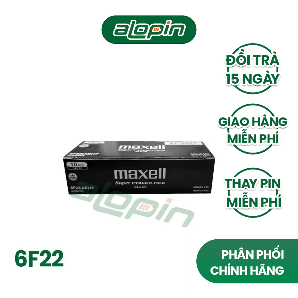 Pin Maxell 9V / 6F22 - Chính Hãng
