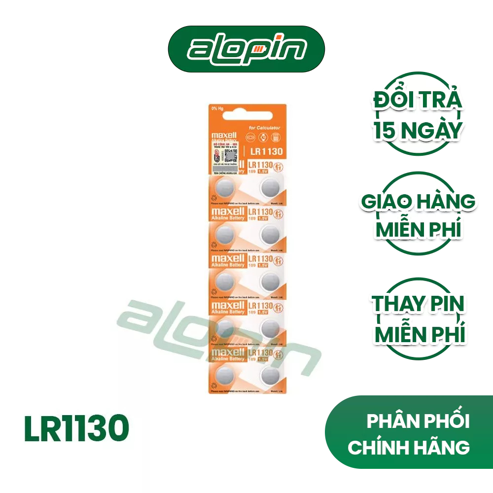 Pin Maxell Alkaline LR1130 (AG10 / LR54) - Chính Hãng