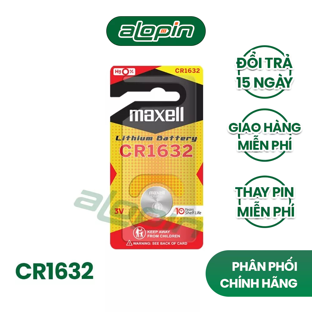Pin Maxell CR1632 3V (Vỉ 1 Viên) - Chính Hãng