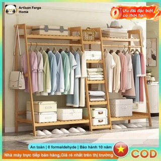 Tủ Áo Treo Bằng Tre Thông Minh CÁCH BẮC ÂU TỐI GIẢN  THIẾT KẾ HÌNH THANG ĐỘC ĐÁO PHÙ HỢP PHÒNG NGỦ