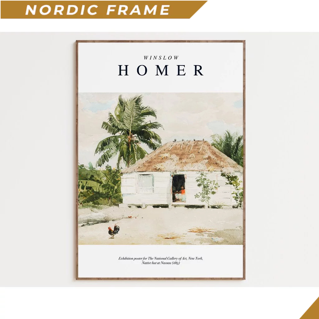 Tranh treo tường, Winslow Homer Art Print , Colorful Print, Winslow Homer Art Exhibition Poster, Mid