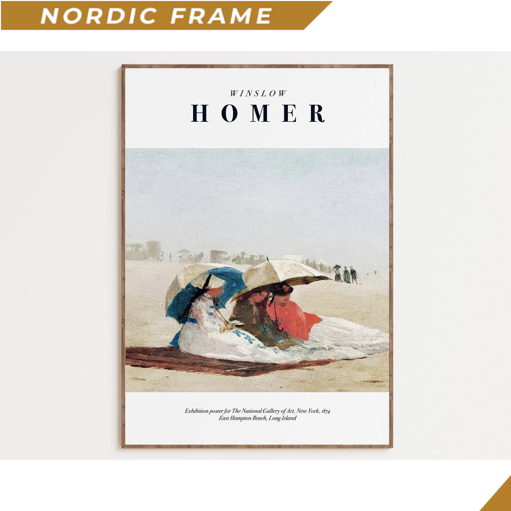 Tranh treo tường, Winslow Homer Art Print , Colorful Print, Winslow Homer Art Exhibition Poster, Mid