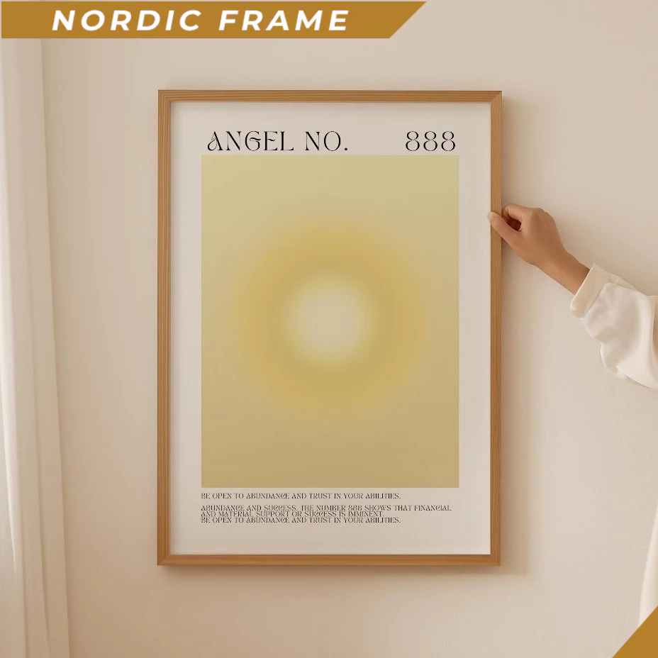 Tranh treo tường, Angel Number 888 Poster- Inspirational Quote, Astrology Gifts, Aura Print, Aesthet