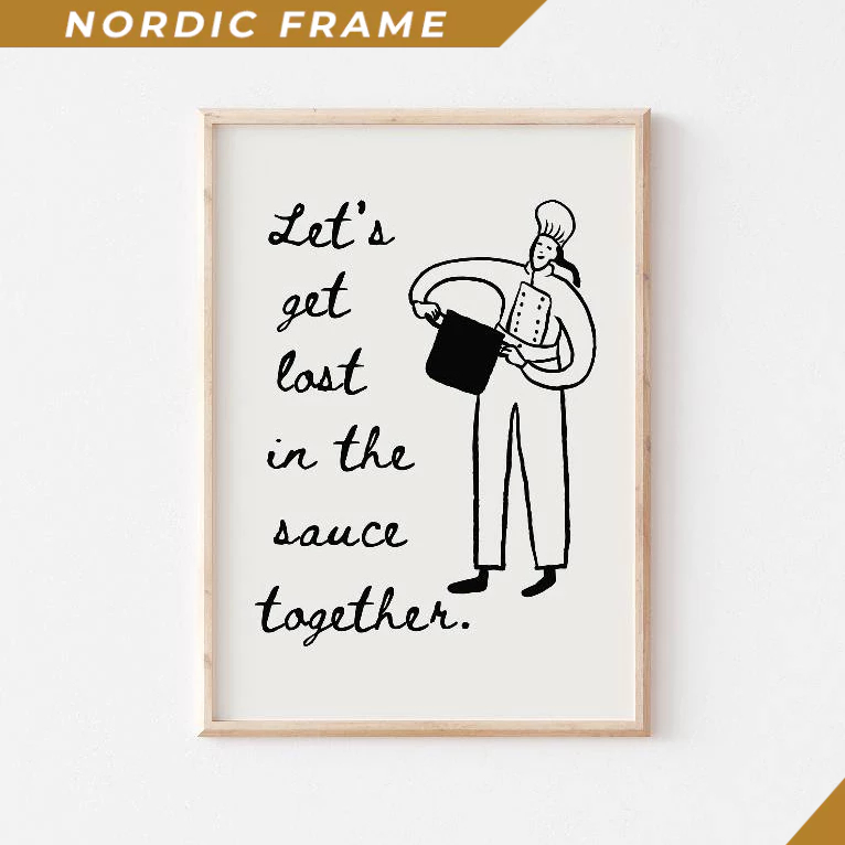 Tranh Treo Tường, Foodie Art, Funny Kitchen Wall Art, Trendy Kitchen Decor, Cute Cooking Art Print, 