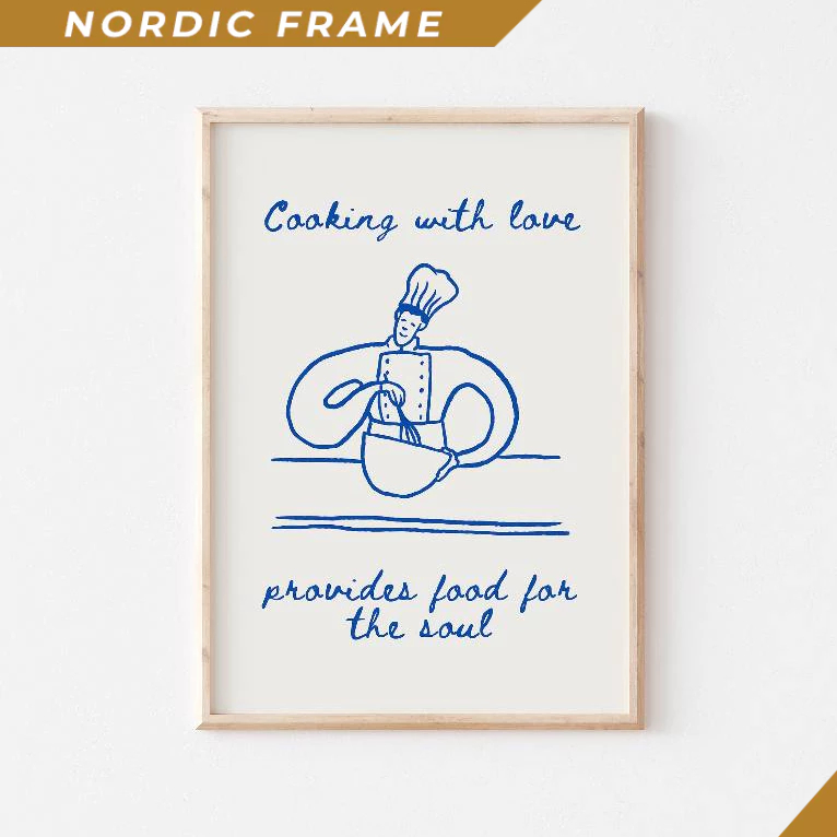 Tranh Treo Tường, Foodie Wall Art, Cute Kitchen Prints, Aesthetic Kitchen Decor, Cooking Art Print, 