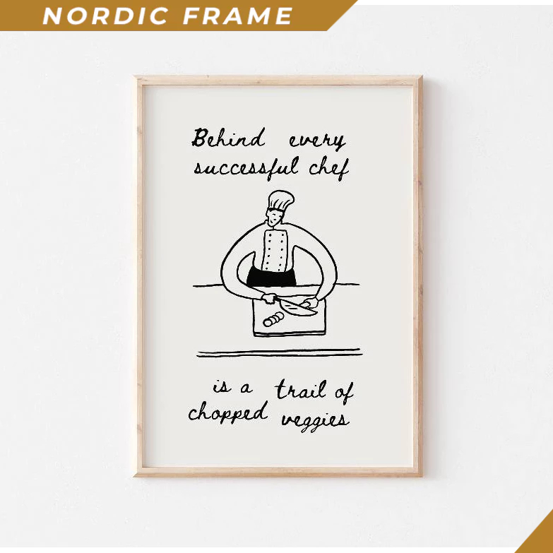 Tranh Treo Tường, Foodie Art Poster, Funny Kitchen Wall Art, Aesthetic Kitchen Decor, Cute Cooking A