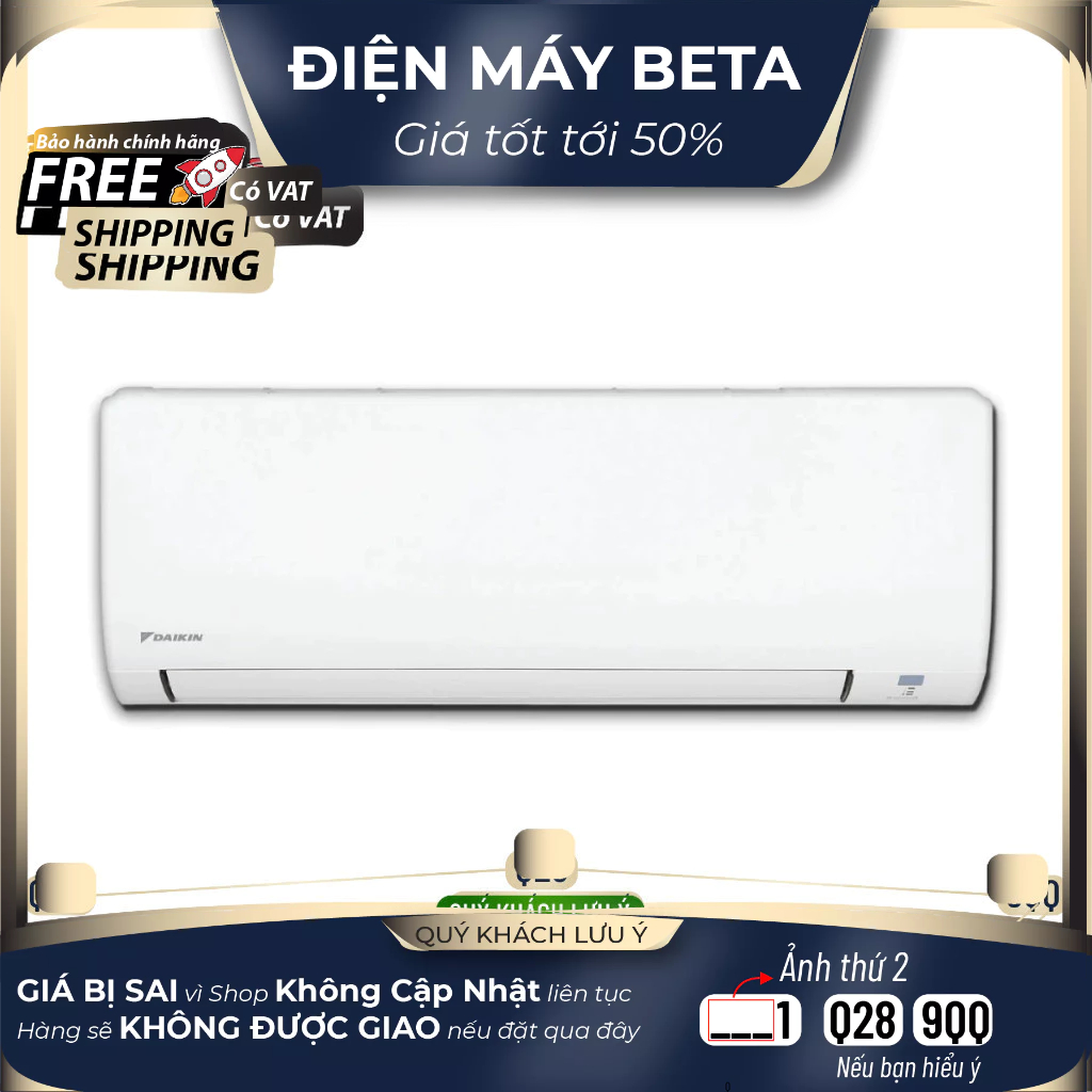 FTF25XAV1V - Điều Hòa DAIKIN FTF25XAV1V/RF25XAV1V - 1HP - Dòng Tiêu Chuẩn Không Inverter - TOÀN QUỐC