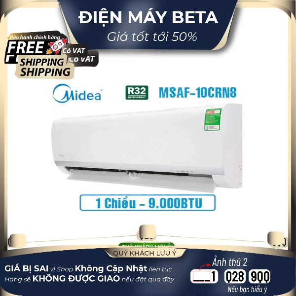 CHÍNH HÃNG - Máy lạnh Midea 1 HP MSAF-10CRN8 Mới 100%