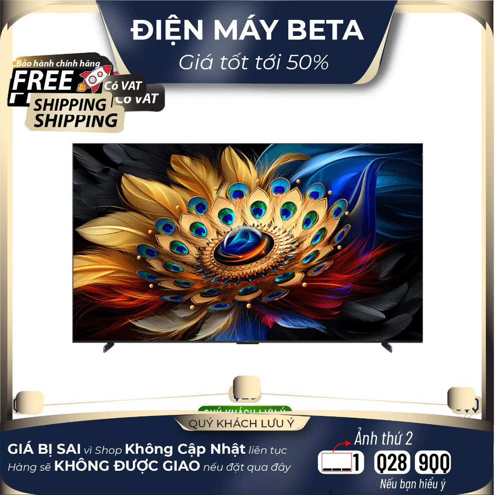 Google Tivi QLED TCL 4K 98 inch 98C69B