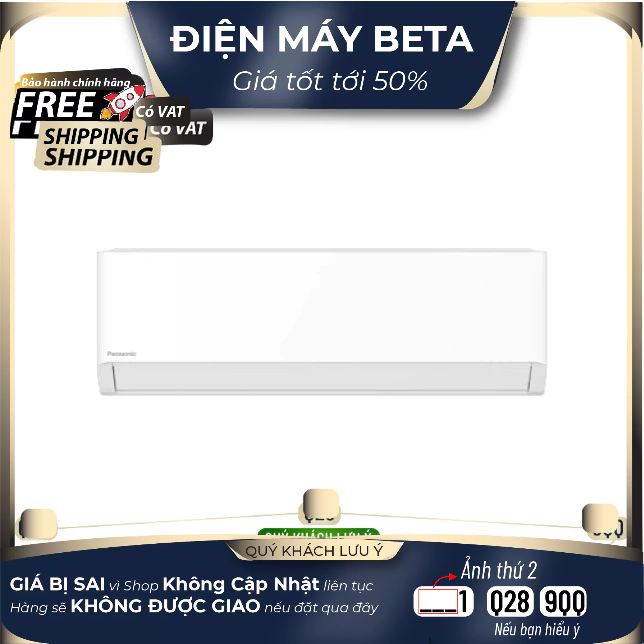 CU/CS-U9BKH-8 || U12VKH - Điều Hòa Panasonic 1 chiều Inverter Cao cấp U (BKH-8)