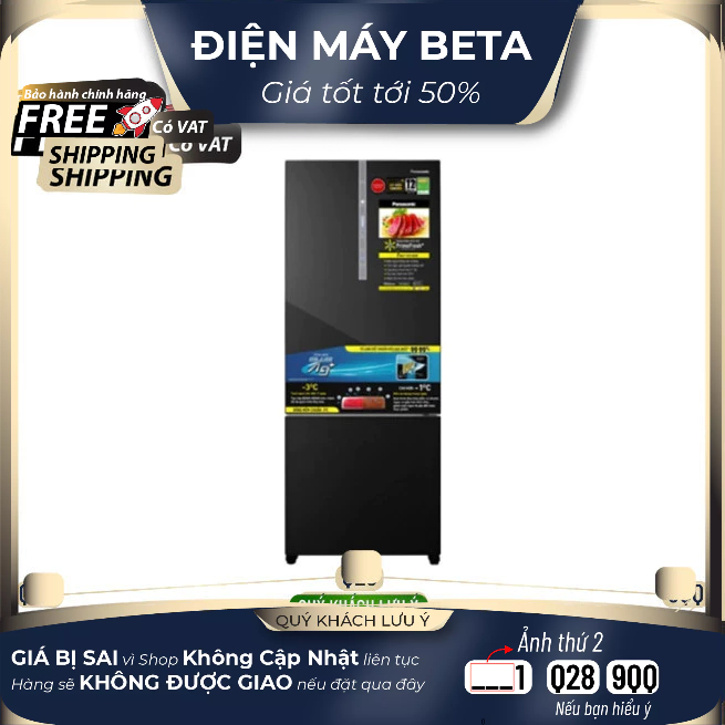 Tủ Lạnh Inverter PANASONIC 380Lít NR-BX421WGKV Mới 100%