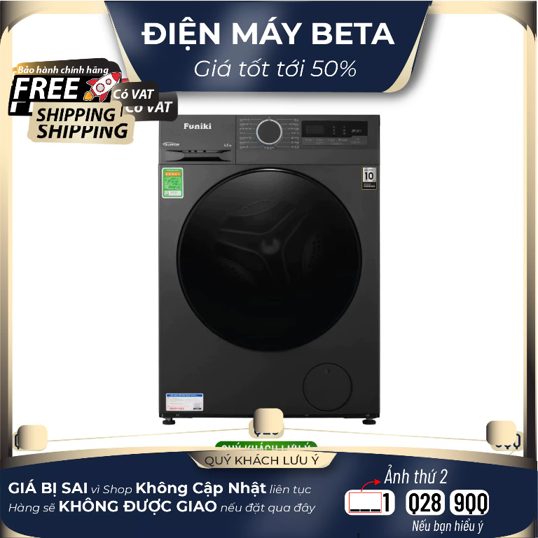 HWM F895ADG - Máy Giặt Lồng Ngang Funiki Inverter 9.5kg - GIAO TOÀN QUỐC