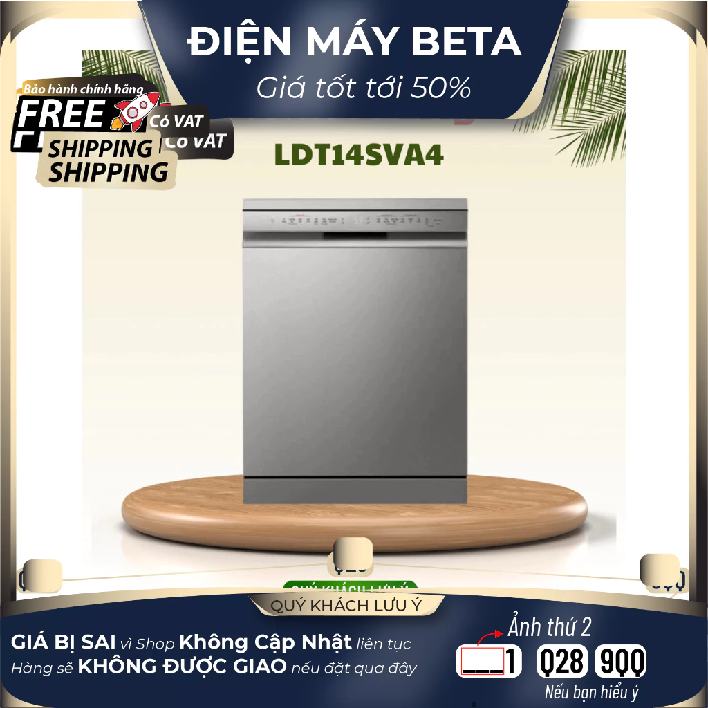 Máy rửa bát LG LDT14SVA4 14 bộ Nhập khẩu Hàn Quốc