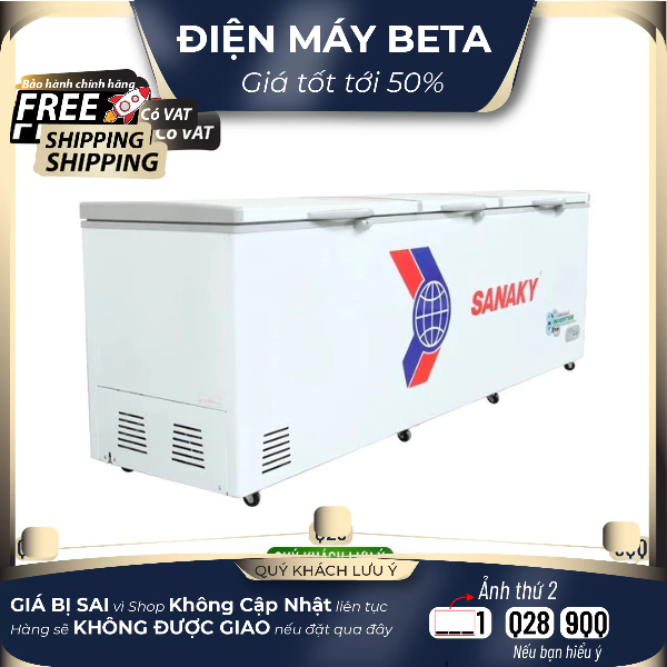 VH-1399HY3 - Tủ Đông Sanaky Inverter VH-1399HY3 DUNG TÍCH THỤC SỬ DỤNG 1143,5 lít