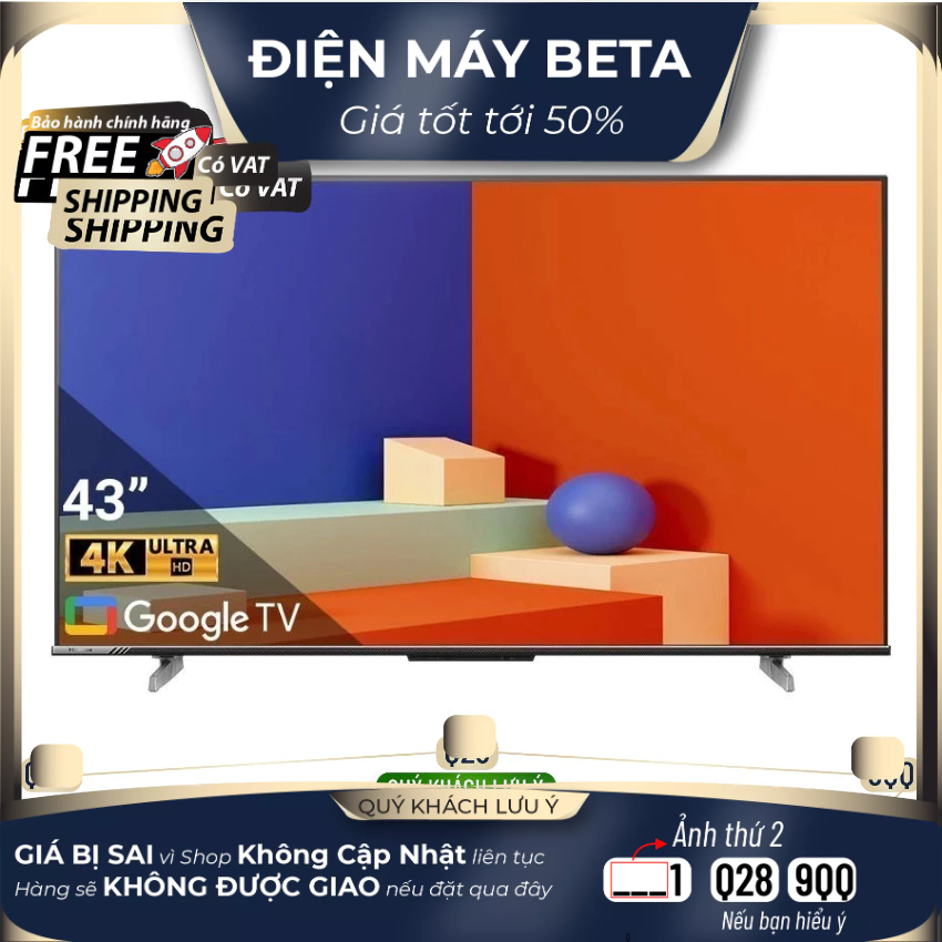 43A6500K Google Tivi Hisense 4K 43 inch 43A6500K