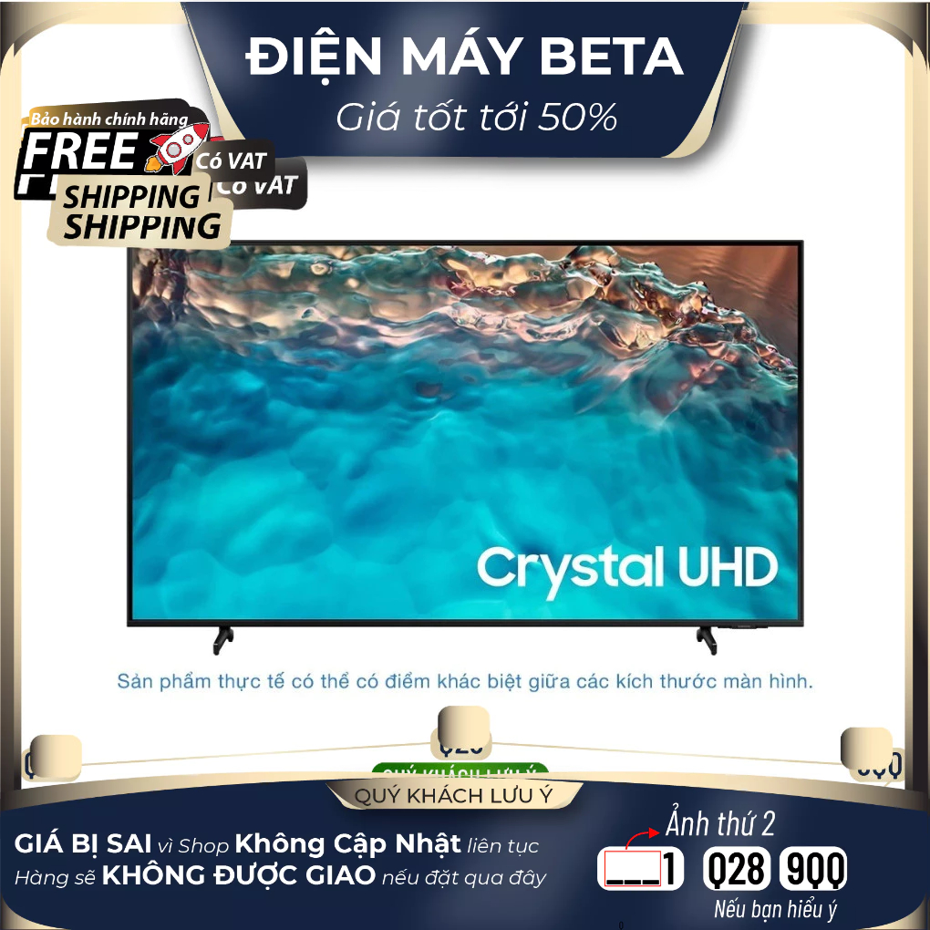 UA65DU8000KXXV/UA65DU8000 Smart Tivi Samsung 4K Crystal UHD 65 inch 65DU8000 New 2024 ( Giao lắp miễ
